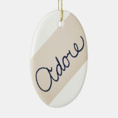 クリスマスのオーナメントを崇拝して下さい セラミックオーナメント (右)