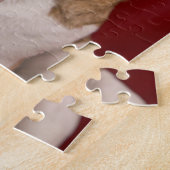 クリスマスのオーナメントを握るジャックラッセルテリア ジグソーパズル (側面)