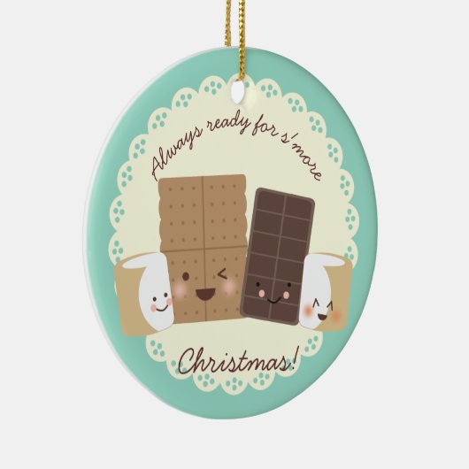 クリスマスのオーナメントを焼くカスタムな色のsmores セラミックオーナメント (右)
