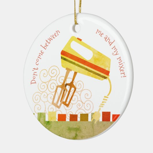 クリスマスのオーナメントを焼くレトロの電気ビーター セラミックオーナメント (左)