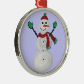 クリスマスのオーナメントクリスマスの雪だるま メタルオーナメント (右)