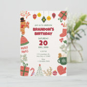 クリスマスのオーナメント作りが楽しい 招待状 (スタンド正面)