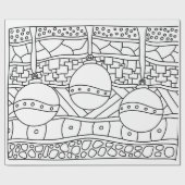 クリスマスのオーナメント色あなた自身の包装紙 ラッピングペーパー (フラット)