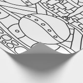 クリスマスのオーナメント色あなた自身の包装紙 ラッピングペーパー (角)