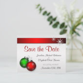 クリスマスのオーナメント ウェディング セーブ・ザ・デート 招待状 (スタンド正面)