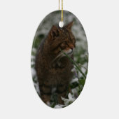 クリスマスのオーナメント-スコットランドの山猫 セラミックオーナメント (右)