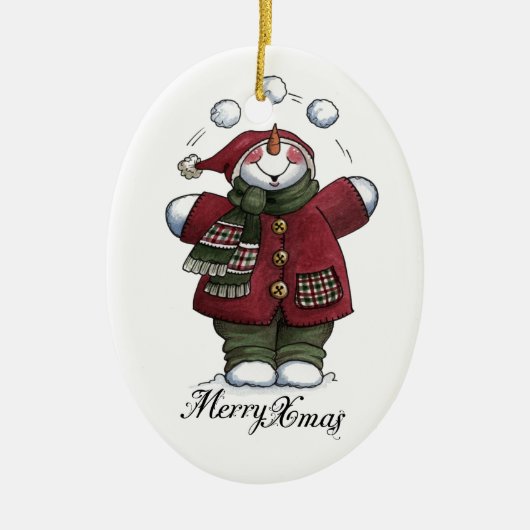 クリスマスのオーナメント セラミックオーナメント (正面)