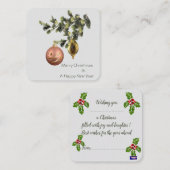 クリスマスのオーナメント ノートカード (正面/裏面)