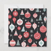 クリスマスのオーナメント ブラック シーズンカード (正面)