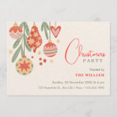 クリスマスのオーナメント 招待状 (正面)