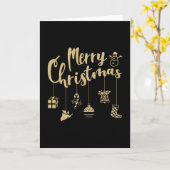 クリスマスのオーナメント 飾り メリークリスマス カード (黄色い花)