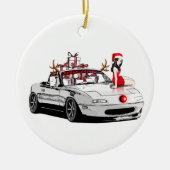 クリスマスのオーナメントMX5 Miata セラミックオーナメント (正面)