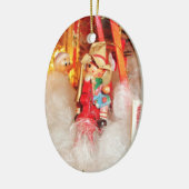 クリスマスのカウボーイのオーナメント セラミックオーナメント (左)