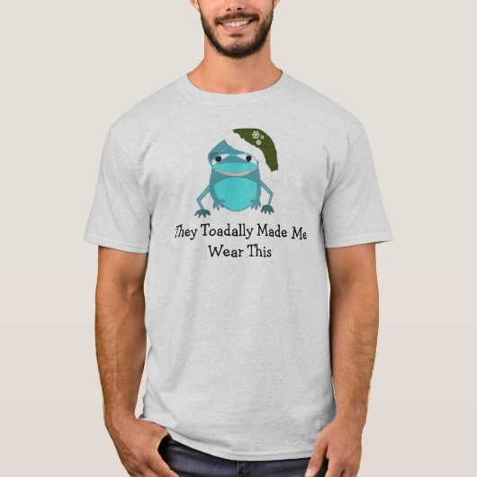 クリスマスのカエルがユーモアたっぷり Tシャツ (正面)