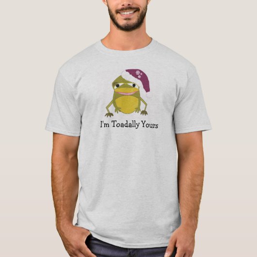 クリスマスのカエルがユーモアたっぷり Tシャツ (正面)