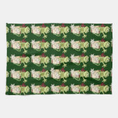 クリスマスのカエルのマグの台所タオル キッチンタオル (横)
