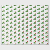 クリスマスのカエル ラッピングペーパー (フラット)