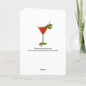 クリスマスのカクテルパーティーの休日の挨拶状 シーズンカード (裏面)