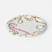 クリスマスのカスタマイズプレートまたはパーソナライズ ペーパープレート (アングル)