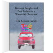 クリスマスのカスタマイズ可能な写真カード (内側 (右))