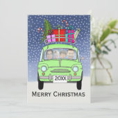 クリスマスのカスタマイズ可能な写真カード シーズンカード (スタンド正面)