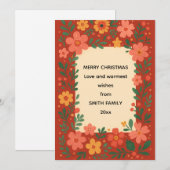 クリスマスのカスタマイズ可能な願い シーズンカード (正面/裏面)