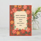 クリスマスのカスタマイズ可能な願い シーズンカード (スタンド正面)