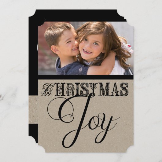 クリスマスのカスタマイズ喜び写真クリスマスホリデー シーズンカード (正面/裏面)