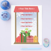 クリスマスのカスタムシーン - ビジネスまたは個人用 チラシ (シングル)