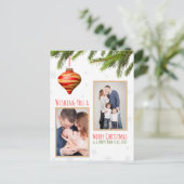 クリスマスのカスタム写真 シーズンポストカード (スタンド正面)