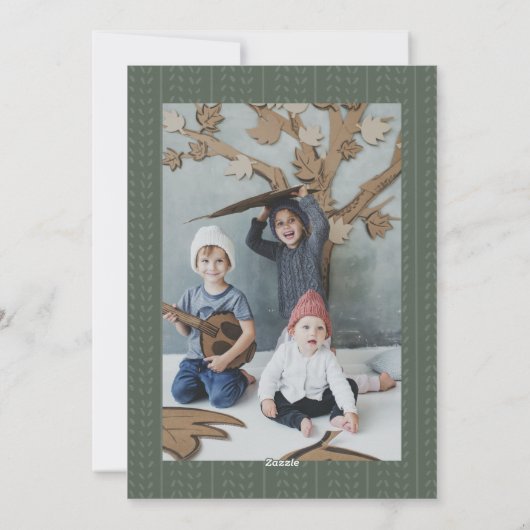 クリスマスのカッコー時計のねずみたち イラスト シーズンカード (裏面)