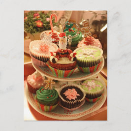クリスマスのカップケーキの郵便はがき シーズンポストカード