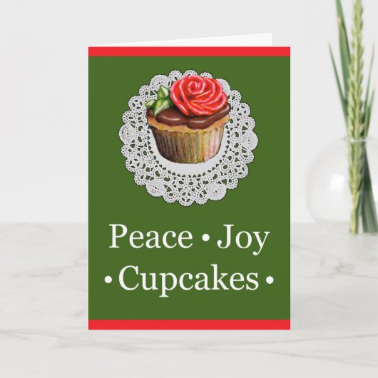 クリスマスのカップケーキカード シーズンカード (正面)