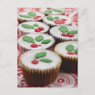 クリスマスのカップケーキ シーズンポストカード