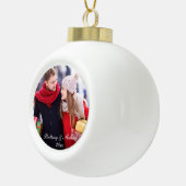 クリスマスのカップルの写真のオーナメント年WSC セラミックボールオーナメント (右)