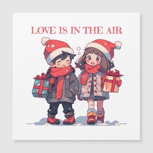 クリスマスのカップル - 愛が空気中にある (正面)