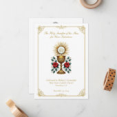 クリスマスのカトリックミサの祈りの記憶 ノートカード (正面/裏面インサイチュ)