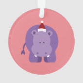 クリスマスのカバ オーナメント (裏面)