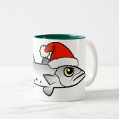 クリスマスのカマスサンタ ツートーンマグカップ (正面右)