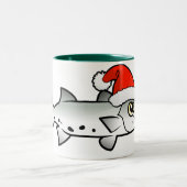 クリスマスのカマスサンタ ツートーンマグカップ (中央)