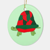 クリスマスのカメのオーナメント セラミックオーナメント (左)