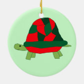 クリスマスのカメのオーナメント セラミックオーナメント (裏面)