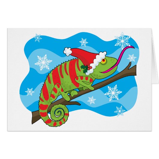 クリスマスのカメレオン (正面横)