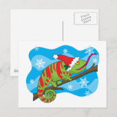 クリスマスのカメレオン シーズンポストカード (正面/裏面)