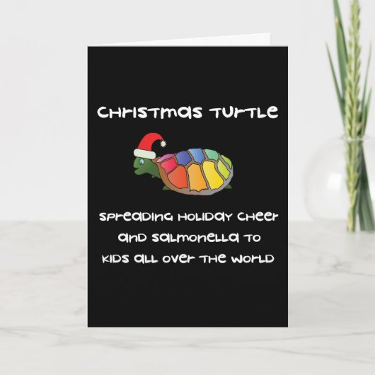クリスマスのカメ シーズンカード (正面)