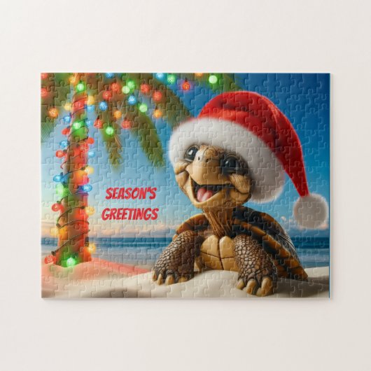 クリスマスのカメ ジグソーパズル (横)