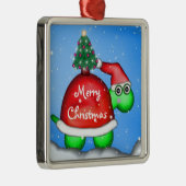 クリスマスのカメ メタルオーナメント (右)