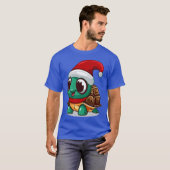 クリスマスのカメ レトロ Tシャツ (正面フル)