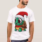 クリスマスのカメ Tシャツ (正面)