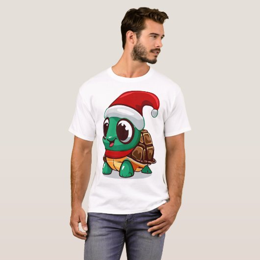 クリスマスのカメ Tシャツ (正面フル)